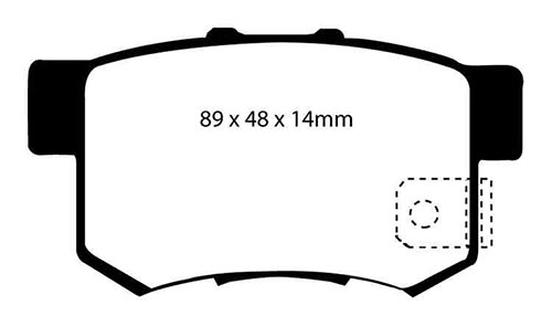 EBC Yellow Stuff Brake Pads - Rear for Honda Civic Mk 7