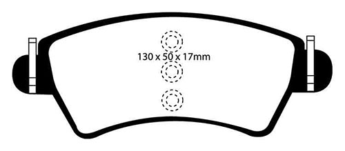 EBC Yellow Stuff Brake Pads - Front for Peugeot 306