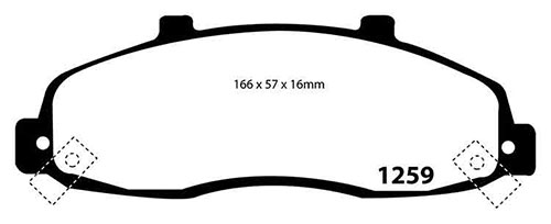 EBC Yellow Stuff Brake Pads - Front for Ford F150/F250/F350