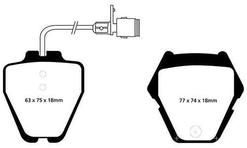 EBC Yellow Stuff Brake Pads - Front for Audi A8 (4D)