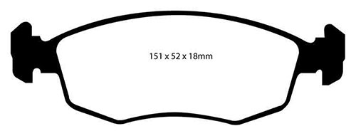 EBC Yellow Stuff Brake Pads - Front for Fiat Doblo