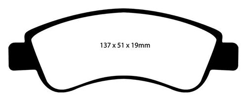 EBC Yellow Stuff Brake Pads - Front for Peugeot Partner