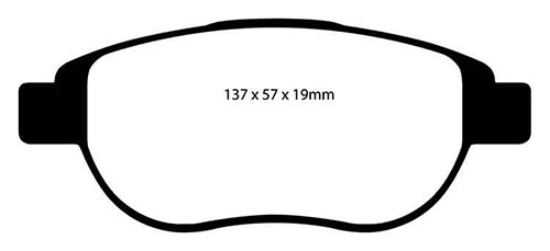 EBC Yellow Stuff Brake Pads - Front for Peugeot Partner