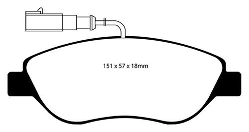 EBC Yellow Stuff Brake Pads - Front for Fiat Bravo