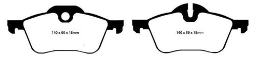 EBC Yellow Stuff Brake Pads - Front for Mini Mini (R50/R52/R53)
