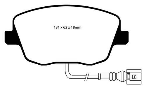 EBC Yellow Stuff Brake Pads - Front for VW Polo Mk 4 (9N/9N2/9N3)