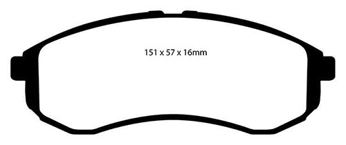 EBC Yellow Stuff Brake Pads - Front for Mitsubishi L200
