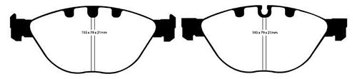 EBC Yellow Stuff Brake Pads - Front for BMW 5 Series (E60/E61)