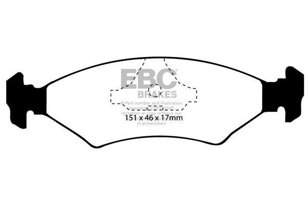 EBC Ultimax Brake Pads - Front for Ford Escort Mk 3