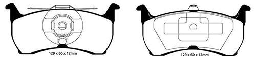 EBC Yellow Stuff Brake Pads - Rear for Aston Martin V8