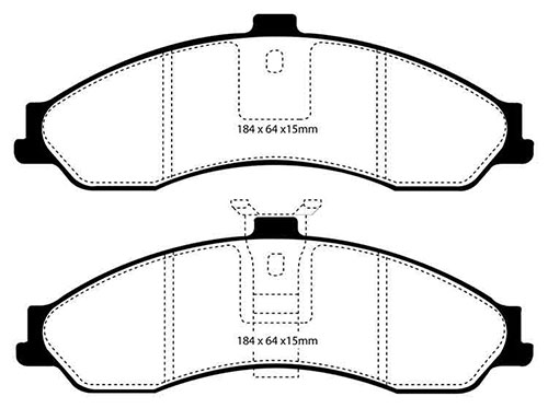 EBC Yellow Stuff Brake Pads - Front for Vauxhall Monaro