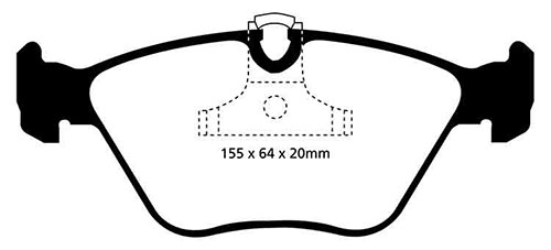 EBC Yellow Stuff Brake Pads - Front for MG ZT