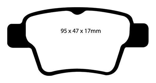 EBC Yellow Stuff Brake Pads - Rear for Peugeot 207