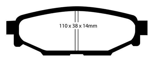 EBC Yellow Stuff Brake Pads - Rear for Subaru Impreza Mk 3