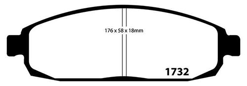 EBC Yellow Stuff Brake Pads - Front for Jeep Grand Cherokee