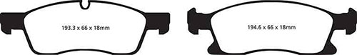 EBC Yellow Stuff Brake Pads - Front for Jeep Grand Cherokee