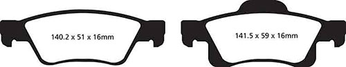 EBC Yellow Stuff Brake Pads - Rear for Jeep Grand Cherokee