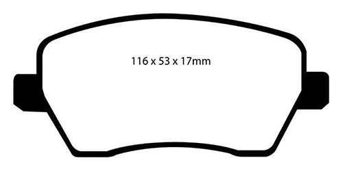 EBC Yellow Stuff Brake Pads - Front for Vauxhall Agila