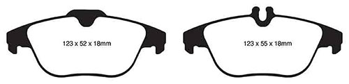 EBC Yellow Stuff Brake Pads - Rear for Mercedes E-Class