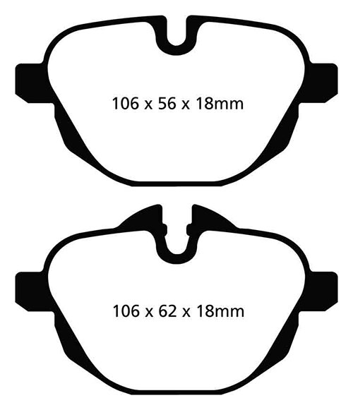 EBC Yellow Stuff Brake Pads - Rear for BMW X3 (F25)