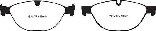 EBC Yellow Stuff Brake Pads - Front for Jaguar XF