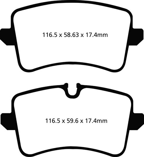 EBC Yellow Stuff Brake Pads - Rear for Audi A6 (4G)