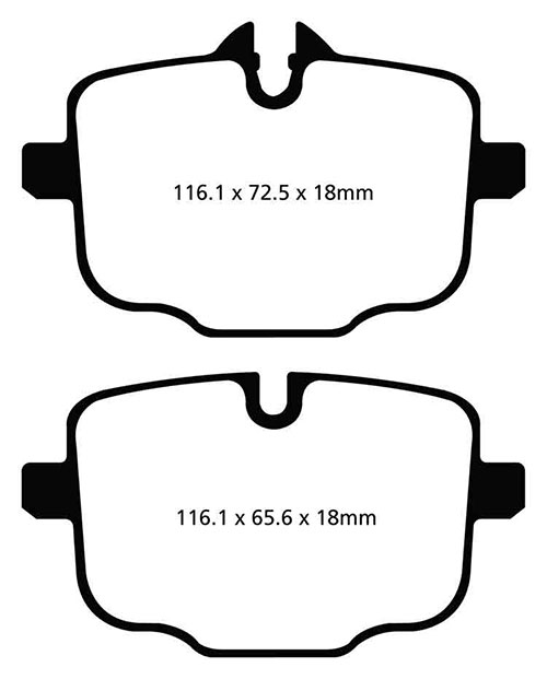 EBC Yellow Stuff Brake Pads - Rear for BMW 5 Series (F07/F10/F11)