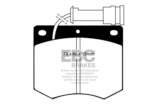 EBC Ultimax Brake Pads - Front for Ford Granada