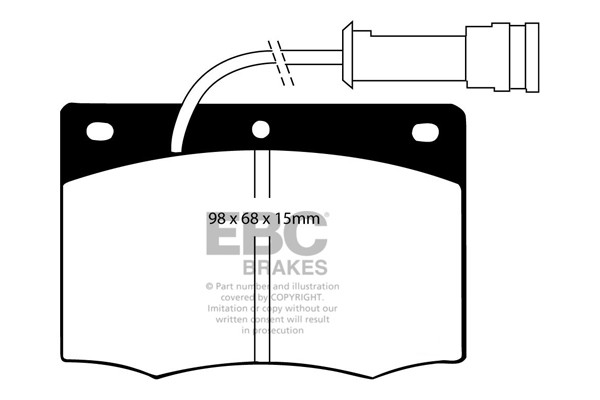 EBC Ultimax Brake Pads - Front for Ford Granada