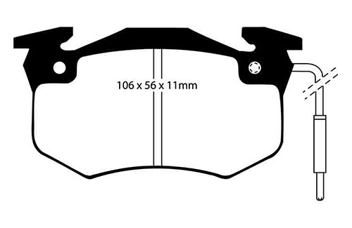 EBC Yellow Stuff Brake Pads - Rear for Renault 11