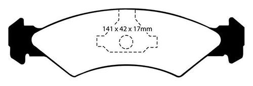 EBC Yellow Stuff Brake Pads - Front for Ford Fiesta Mk 2