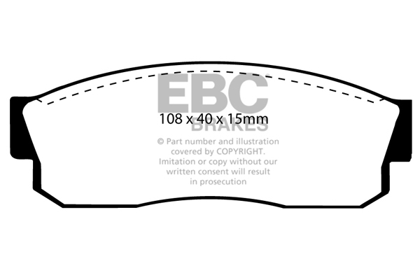EBC Ultimax Brake Pads - Front for Subaru Justy