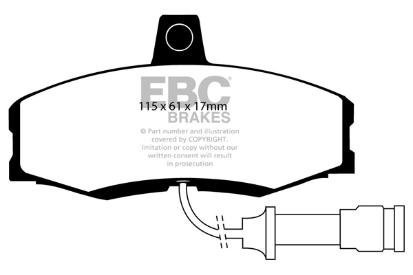 EBC Ultimax Brake Pads - Front for Ford Sierra