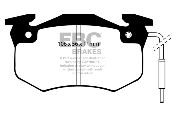 EBC Ultimax Brake Pads - Rear for Renault 9