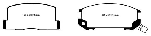 EBC Yellow Stuff Brake Pads - Rear for Toyota MR2