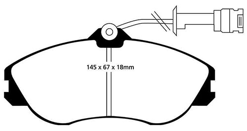 EBC Yellow Stuff Brake Pads - Front for Audi A4 (8D)