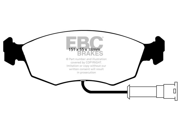 EBC Ultimax Brake Pads - Front for Ford Granada