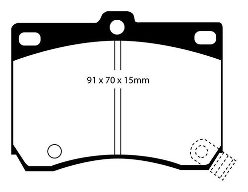 EBC Yellow Stuff Brake Pads - Front for Mazda 323