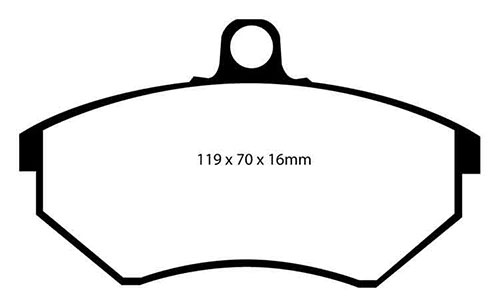 EBC Yellow Stuff Brake Pads - Front for Seat Cordoba