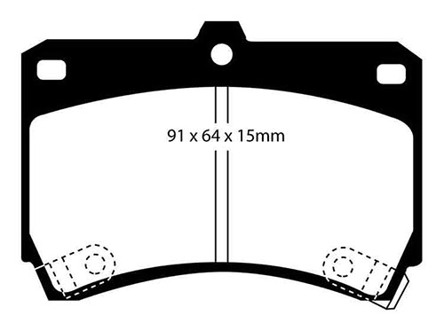 EBC Yellow Stuff Brake Pads - Front for Mazda 121
