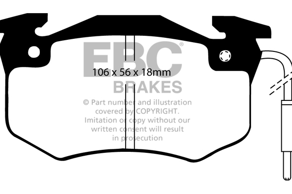 EBC Ultimax Brake Pads - Front for Renault 9