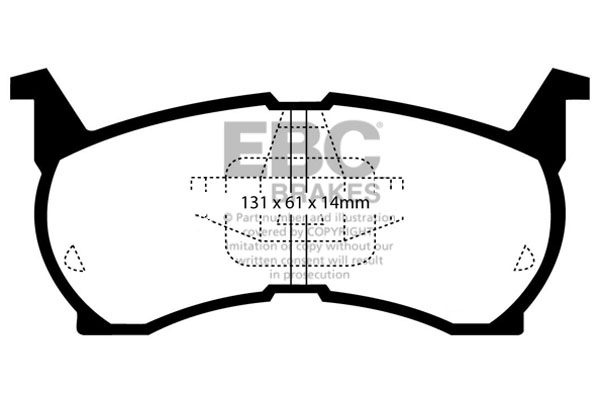 EBC Ultimax Brake Pads - Front for Mazda 626