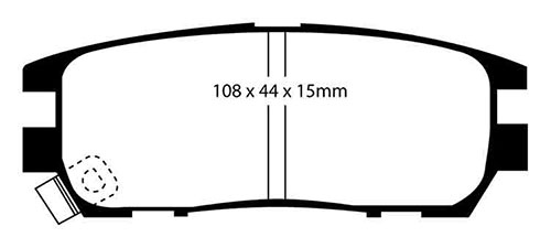 EBC Yellow Stuff Brake Pads - Rear for Mitsubishi Shogun
