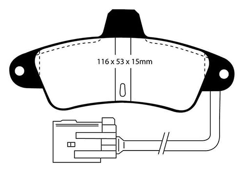 EBC Yellow Stuff Brake Pads - Rear for Ford Cougar