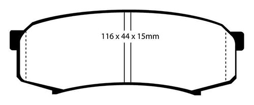 EBC Yellow Stuff Brake Pads - Rear for Toyota Land Cruiser