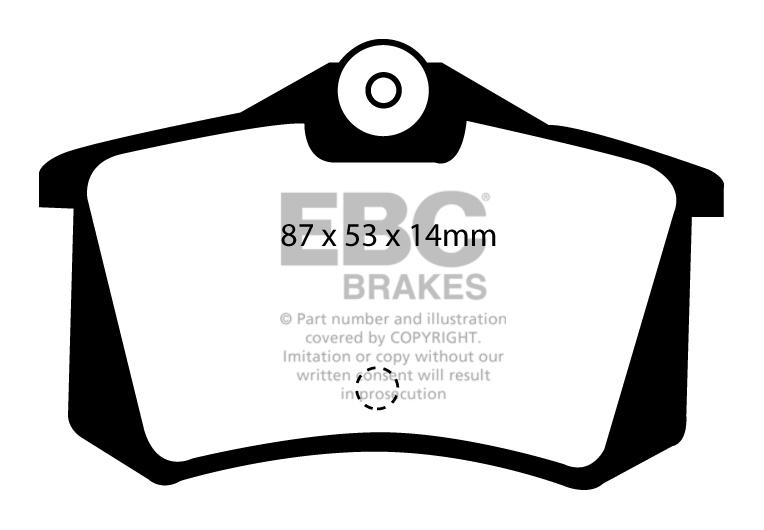 EBC Yellow Stuff Brake Pads - Rear for Lancia Delta