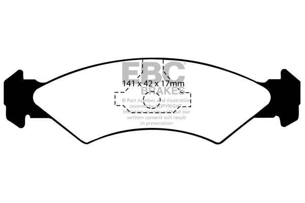 EBC Ultimax Brake Pads - Front for Ford Fiesta Mk 2