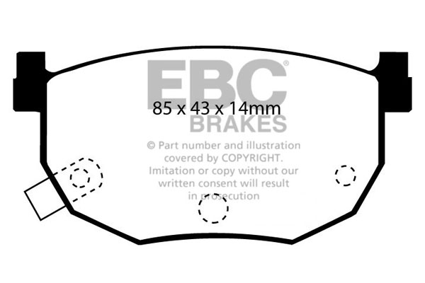 EBC Ultimax Brake Pads - Rear for Hyundai Elantra