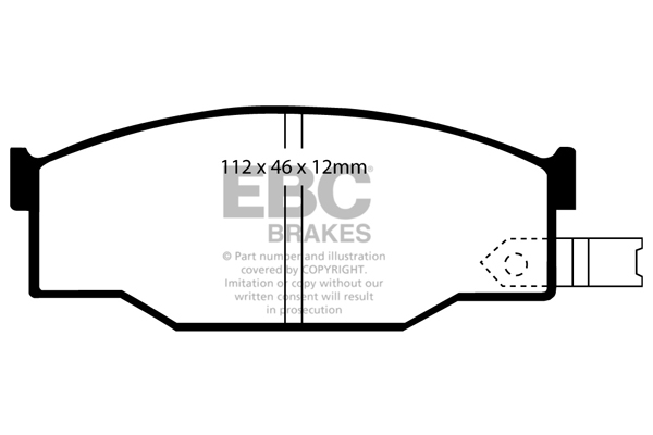 EBC Ultimax Brake Pads - Front for Isuzu Piazza