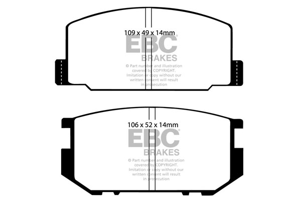 EBC Ultimax Brake Pads - Front for Toyota Corolla